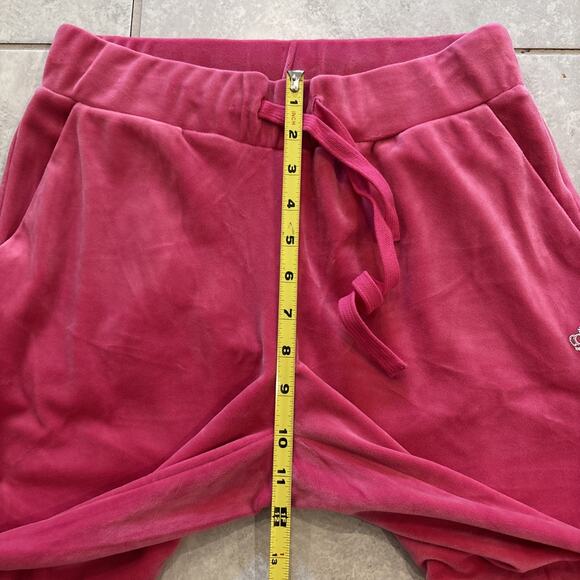 Juicy Couture Velour Joggers Women’s Sz S Pink Drawstring Sweatpants Athleisure - Picture 7 of 9